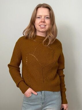 Wilfred Mustard Merino Wool Knit Sweater - XS